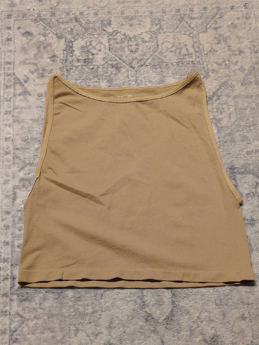 Free People Sleeveless High-Neck Tank Top - Beige